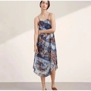 TNA Golden Tie Dye 100% Cotton Beachy Midi Dress